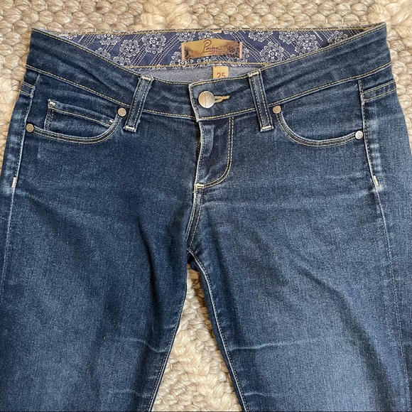 PAIGE Premium Denim Low Rise Skinny Blue Jeans - Women’s Size 25 - Picture 2 of 12